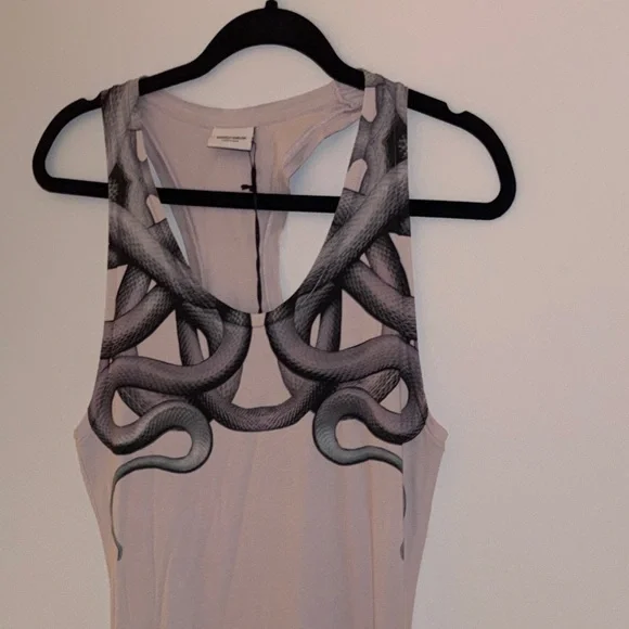 Marcelo Burlon County of Milan Snake Print Sheer Maxi Dress – Size S
